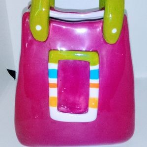 Ceramic Purse Picture Holder Vase